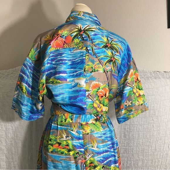 Anne Pinkerton Ape Vtg Silk Hawaiian Print Set Size Medium - Picture 8 of 16